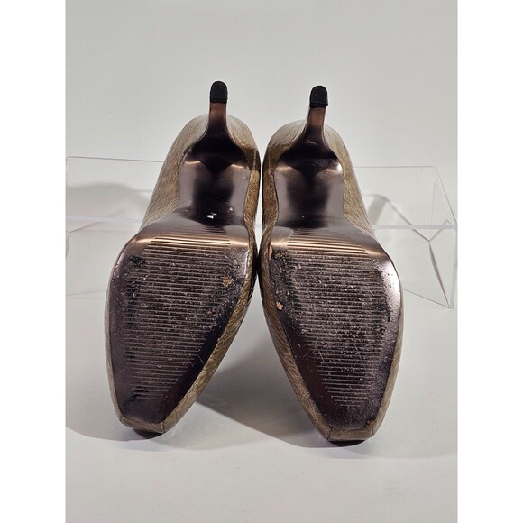 HHP Women's Size 9 Steven Stv Madden Lizard Embossed Square Toe High Heels Shoes - Picture 9 of 9